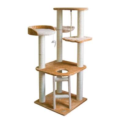 High Quality Manufacturer Factory Sisal Wholesale Round Cat Scratching Lounge Bed Tower Cat Tree