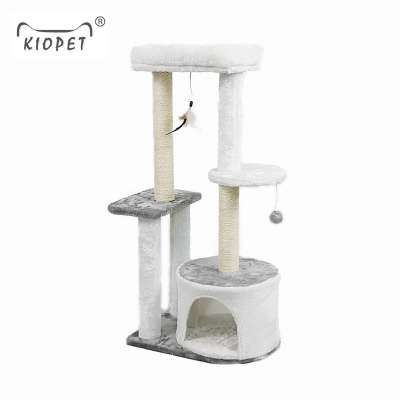 Wholesale Sisal Castle Modern Large Big Climbing Scratch Pet Scratcher Wood Condo Furniture Tower Cat Tree