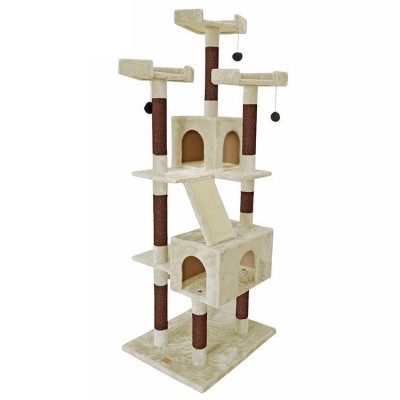 Cat scratch post tree cat tree house bed, cat climbing scratcher tree