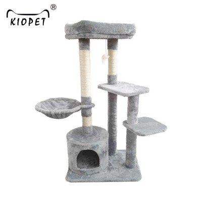 Factory wholesale custom tower cat trees plush sisal tree paper tube